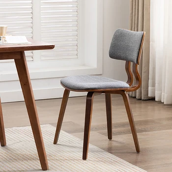 Скандинавските Трапезни столове от масивно дърво, Стол с облегалка за кухни, спални, Модерни минималистичная италиански мебели за дома Silla Plegable