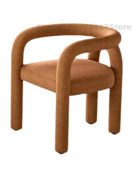 Стол за дизайн на ноктите, Чист Червен Стол, Лесен Луксозен стол за Хранене, Стол за грим, Домашен стол с облегалка, Стол за почивка, Ins Стол във формата на