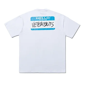 Тениска Vetements размер 23ss Оверсайз с логото на 1: 1, Най-доброто Качество на Ежедневните Свободни топове VTM, мъжки и дамски тениски с надписи