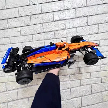 Техническа серия Formula One McLaren F1 Строителни блокове суперскоростной състезателен автомобил Тухли Играчки в събирането на MOC 42141 за подарък възрастен на детето