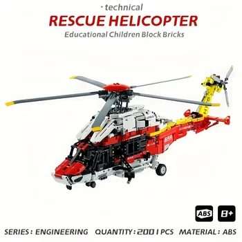 Технически летателен апарат, спасителен хеликоптер, Moc Engineering Series, които са Съвместими блокове 42145, образователна детска играчка 2001 бр.