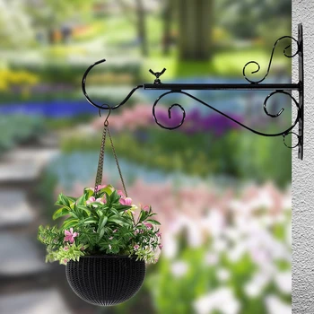 Титуляр кошници за цветя Регулируема подвесная закачалка Желязна стенни Практически за украса на градината, на балкона, на двора