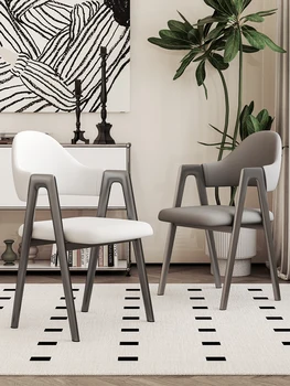 Трапезни столове от Скандинавски на кожата, Желязо художествена кухня, Модерен светлина, Луксозни творчески трапезни столове, Столове за почивка, мебели за всекидневна