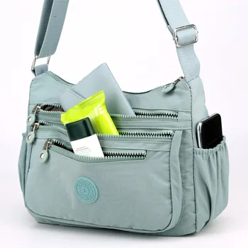 Чанта през рамо, ежедневни дамски чанта на едно рамо, многопластова найлонова чанта, дамска чанта през рамо, чанта за майките, вик