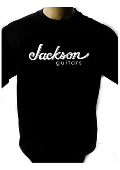 Черна тениска с логото на Jackson Guitars, мъжка тениска с рок-група, музикална тениска (1)