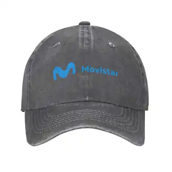Шапка Movistar с графичен лого на марката, висококачествен деним, шапка, Вязаная капачка, бейзболна шапка