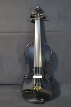 Электроакустический виола черен на цвят, с 5 струни 15 инча, Прекрасно Звучене