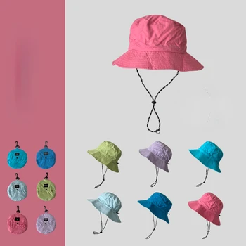 Японската Роза, сгъване за съхранение, бързосъхнеща шапка рибар, дамска лятна шапка за пътуване на открито, защита от слънцето, катерене, упаковываемая шапка-кофа
