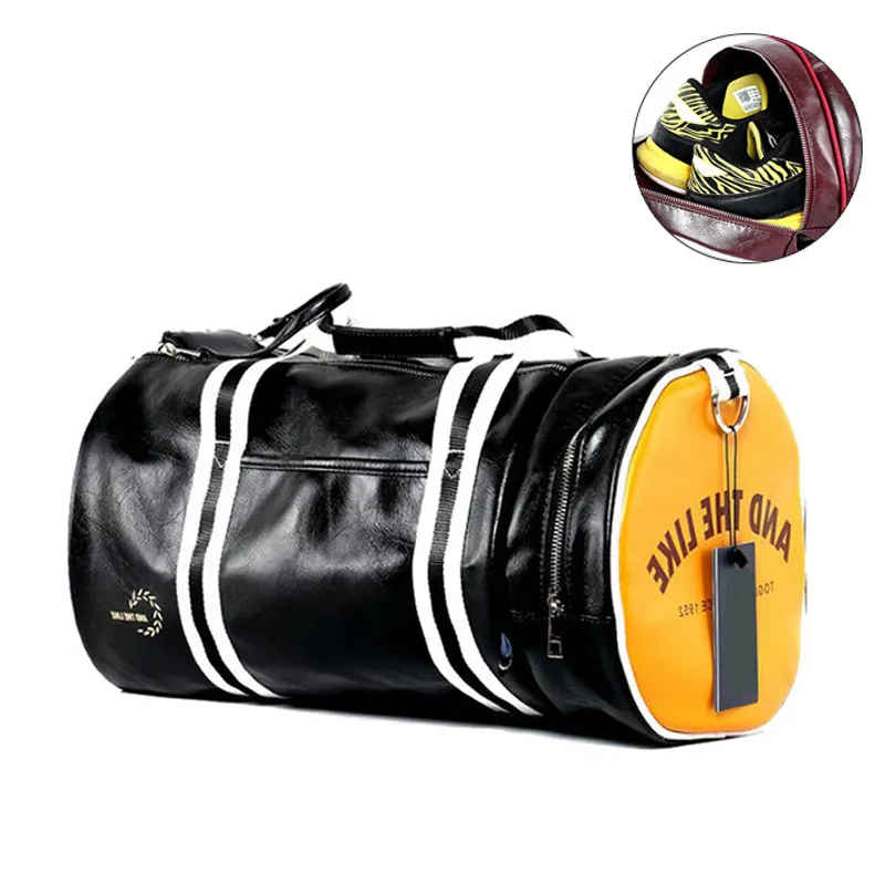 2023 Спортна чанта от Изкуствена кожа, Многофункционални чанти за рамо за тренировки и фитнес, Пътна чанта, Шарени Спортна чанта За Жени И Мъже XA75