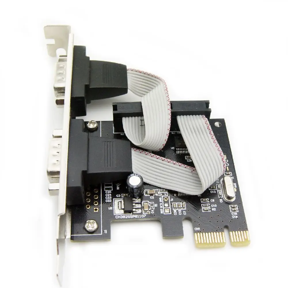 Такса адаптер COM-порта със сериен порт PCIEx1-2 MCS9922 Moschip Чип4