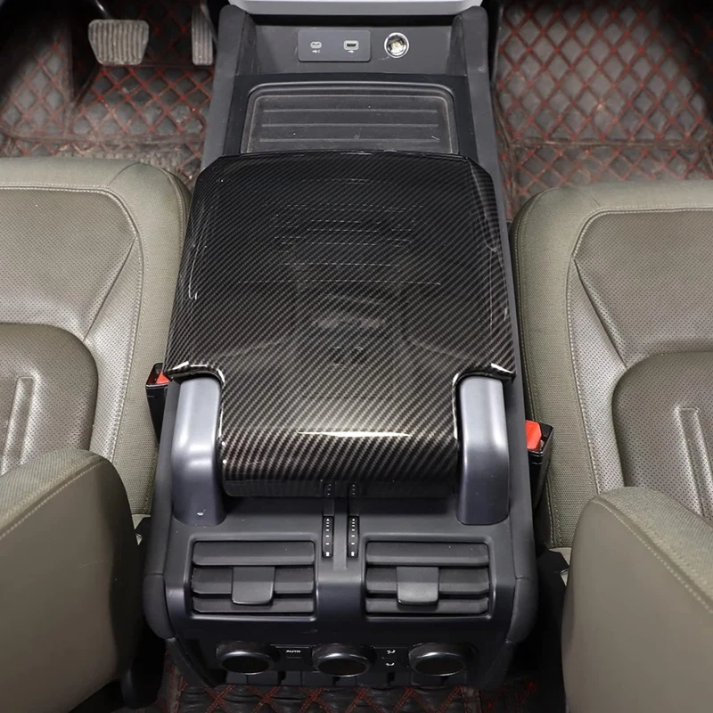 За Land Rover Defender 90 110 130 2020-2023 Автомобили Централната Конзола Подлакътник на Капака на Кутията Защитни Детайли Облицовки (ABS Въглеродни влакна)2