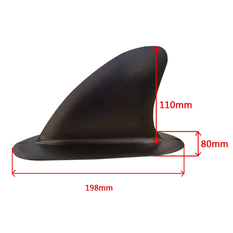 Здрав черен PVC перка за проследяване на скегом, вградени перки за каяк, кану-каяк, въже за лодки0
