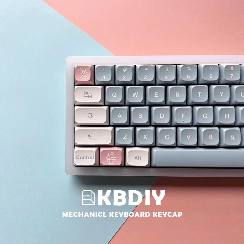 KBDiy XDA Profile PBT Keycaps, Сладки Розови Шапки по поръчка 134 Капачка за ключове, комплект за механична геймърска клавиатура Castle in the Sky2