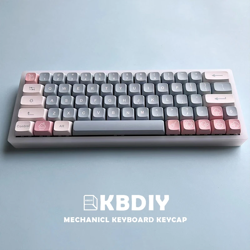 KBDiy XDA Profile PBT Keycaps, Сладки Розови Шапки по поръчка 134 Капачка за ключове, комплект за механична геймърска клавиатура Castle in the Sky3