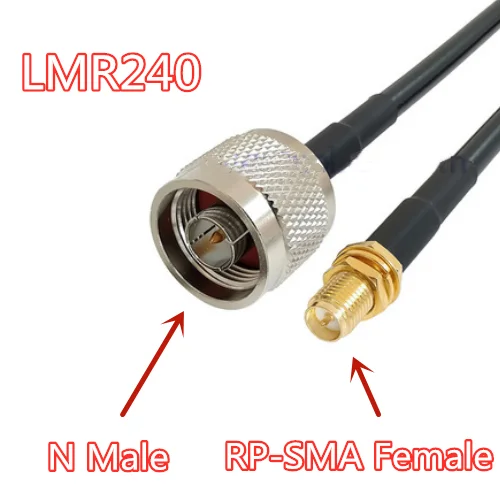 Нов кабел LMR240 N Штекерно-гнездовой конектор SMA 50-4 LMR-240 RF Коаксиален кабел за връзка с косичкой 0,1-20 м3