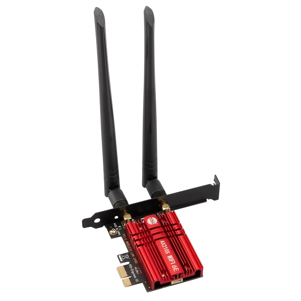 5374 Mb Wi-Fi PCIE 6 Безжичен WiFi Адаптер Bluetooth 5,2 Intel AX210 Трехдиапазонная 2,4 G/5G/6 Ghz PCI Express 802.11 AX Мрежова карта Wi-Fi3