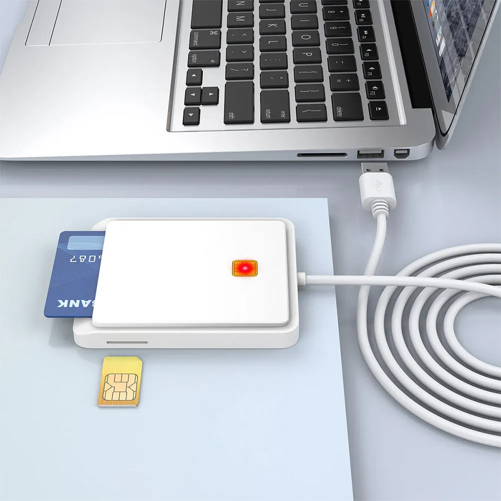 Четец на smart карти, USB 2.0 за DN CAC IC, ID, Bank СИМ-карта за Windows 7 8 10 Vista4