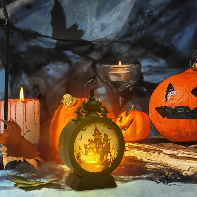 Хелоуин Led Окачен Ретро фенер, Призрачная лампа, Свещ, Ретро Малка Маслена лампа, Начало декор за парти в чест на Хелоуин, Реквизит на ужасите1
