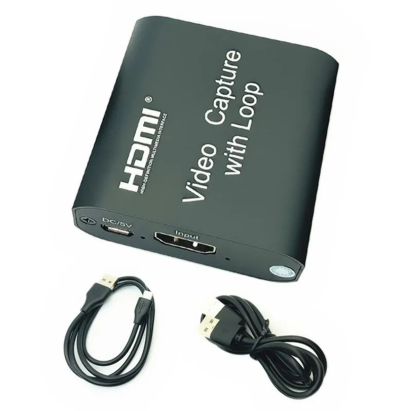 Карта на захващане HDMI, устройство за видеозапис, Петлевая запис на видео 1080P, 4K, USB 2.0, кутия за записване на игри на живо за камера HD PS41