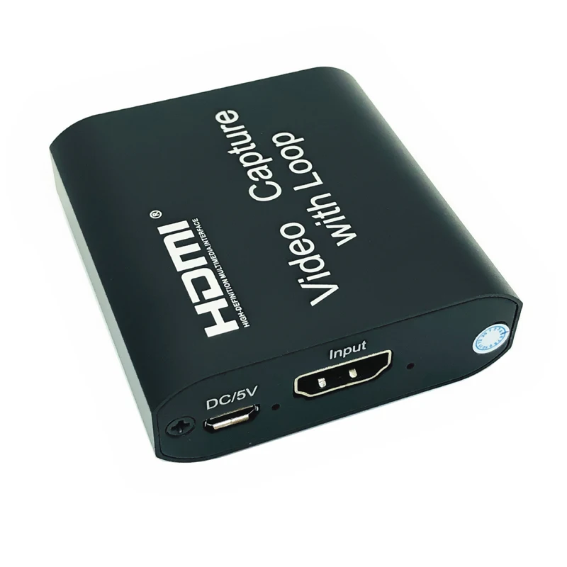 Карта на захващане HDMI, устройство за видеозапис, Петлевая запис на видео 1080P, 4K, USB 2.0, кутия за записване на игри на живо за камера HD PS43