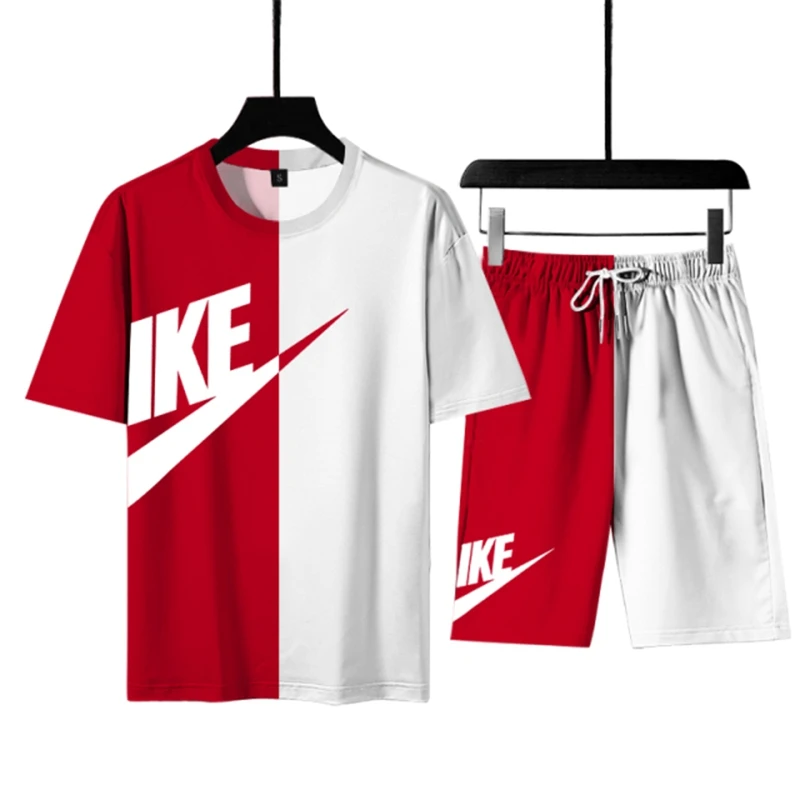 Лятна мъжки облекла за бягане, е дишаща спортен комплект от две части с быстросохнущей тениска и къси панталонки1