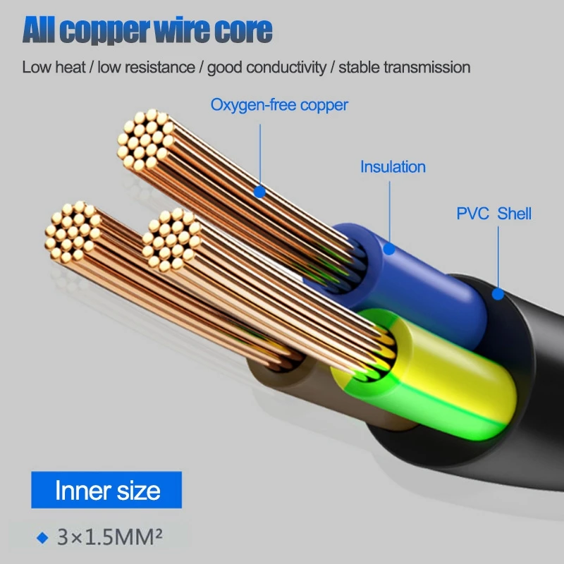 Европейският 90-градусов щекер към гнездовой контакт, удължителен кабел за захранване за КОМПЮТЪР, PDU (0,3 м)3