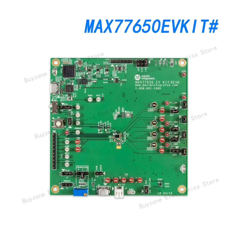 MAX77650EVKIT # MAX77650 PMIC изключително ниска мощност, SIMO с 3 изхода, зарядно устройство, оптимизирано за по-малки Li +0