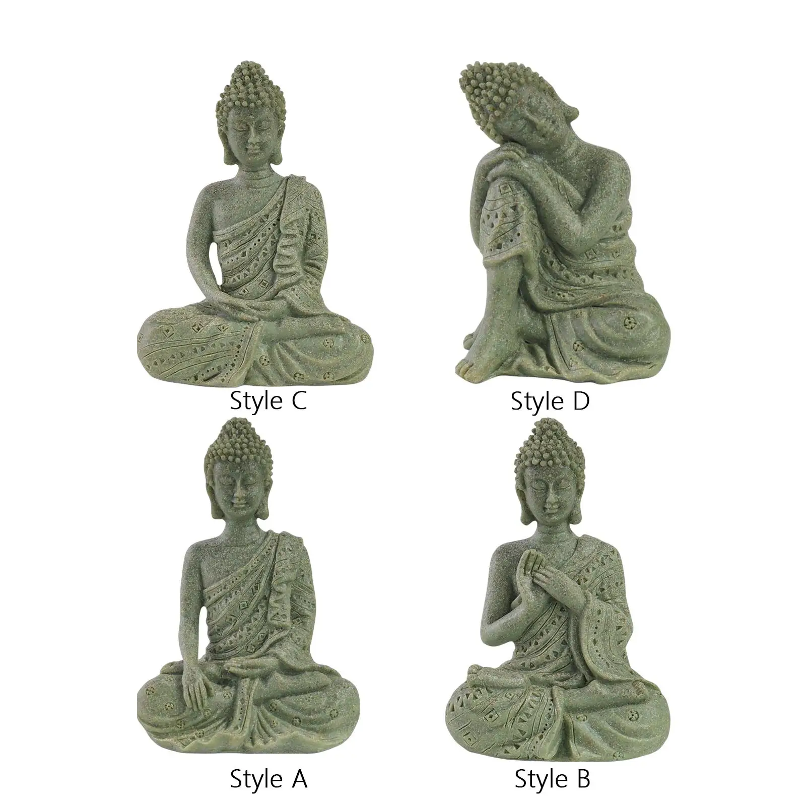 Тайланд Статуя на Буда Скулптура за вашия Работен Плот на Открито5