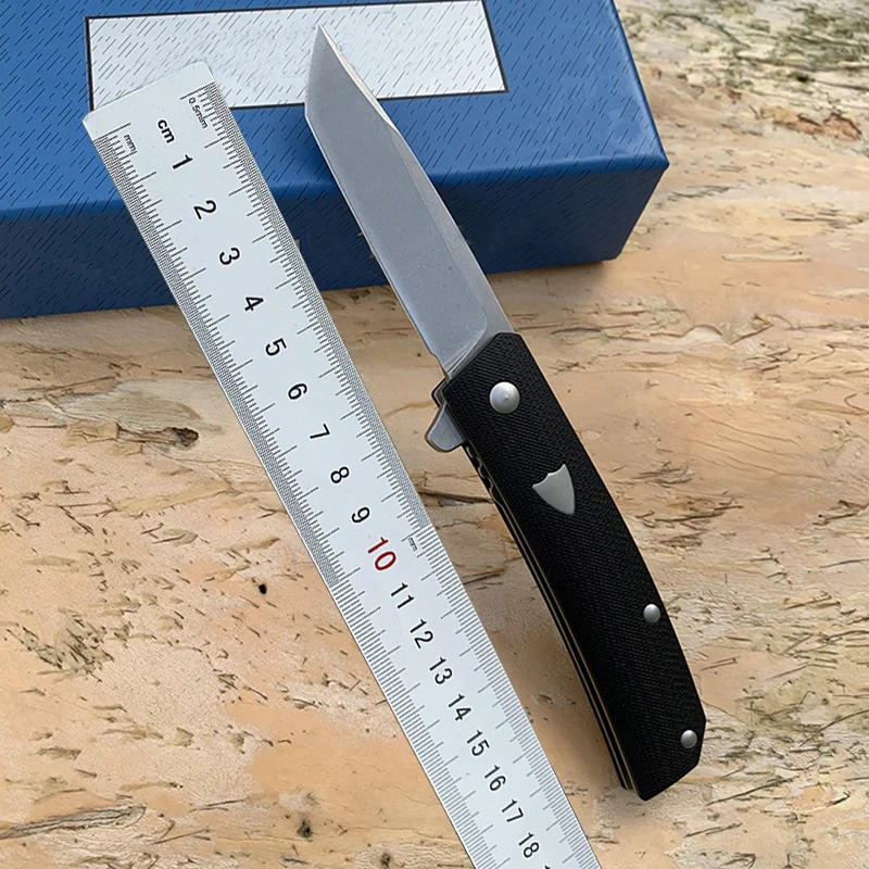 BM601 Сгъваем Нож С Външните Подшипником Flipper Tool G10 Дръжка за Лов на Къмпинг Джобни Ножове ръчна изработка от естествена кожа3
