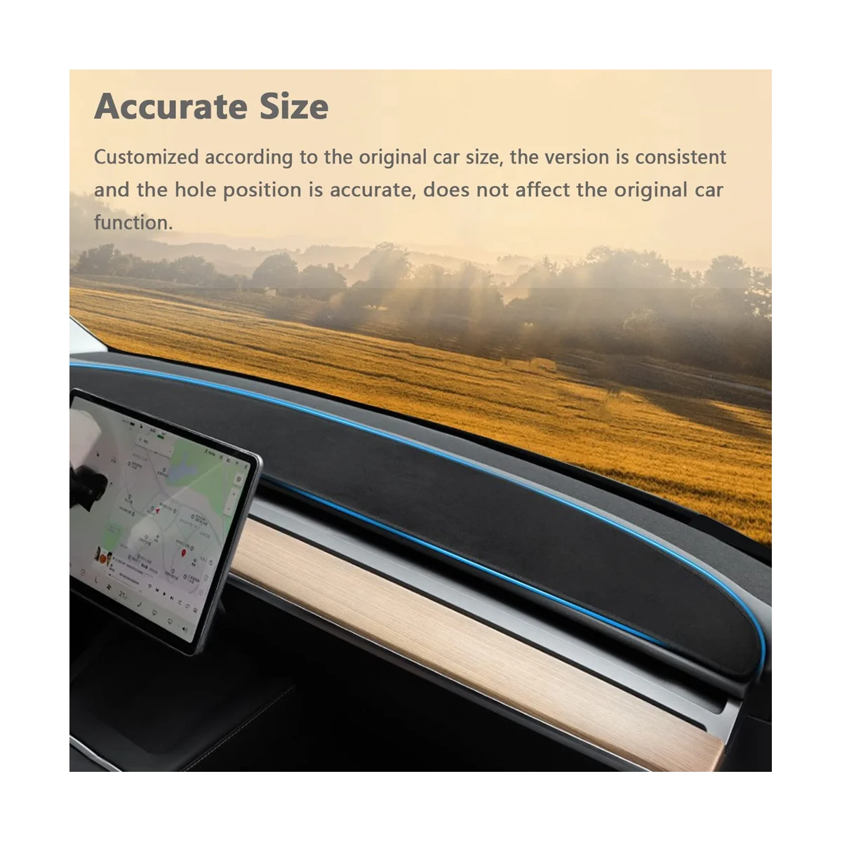 Подложка за арматурното табло на автомобила за Tesla, Модел 3 Y 2017-2023 Подложка за арматурното табло козирка Нескользящая пылезащитная защитно покритие Аксесоари3
