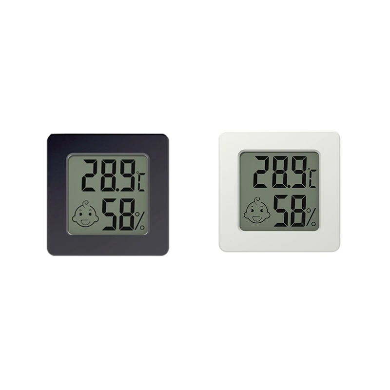 Мини LCD дигитален термометър-влагомер, измерване на температура, сензор за влажност на въздуха, комплект бутони метеорологични станции как става това с батерията0