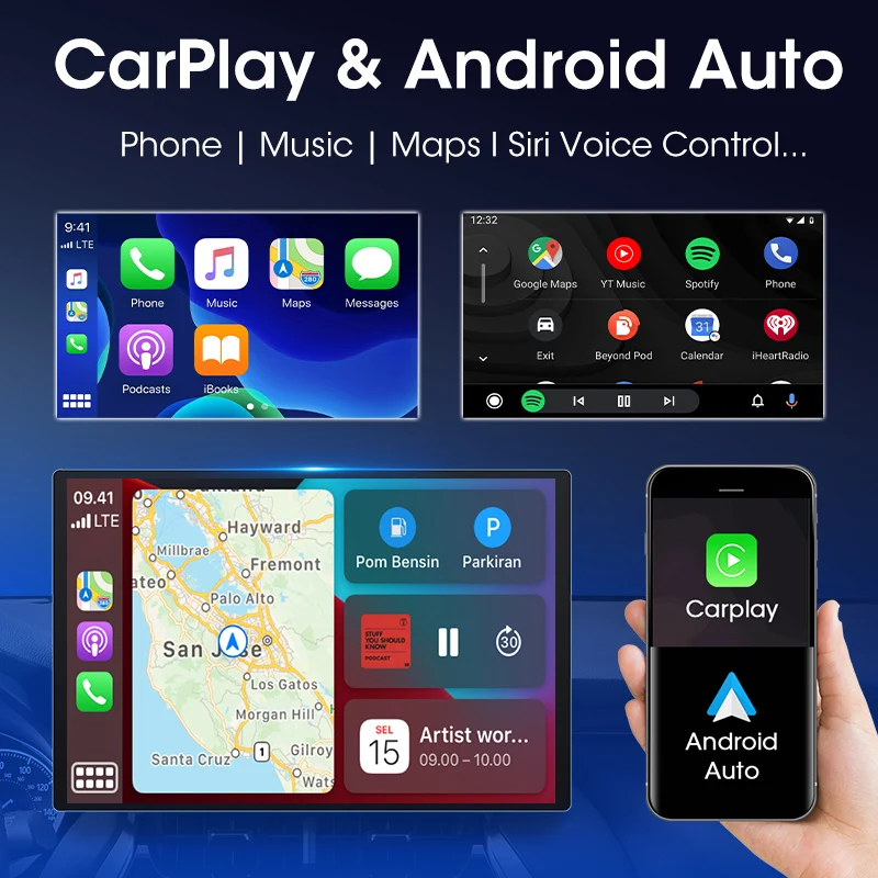 13,1 инча Android За Toyota RAV4 XA40 2012-2018 Авто Радио DVD Мултимедиен Плейър GPS Навигация 2 Din Екран на устройството Carplay1