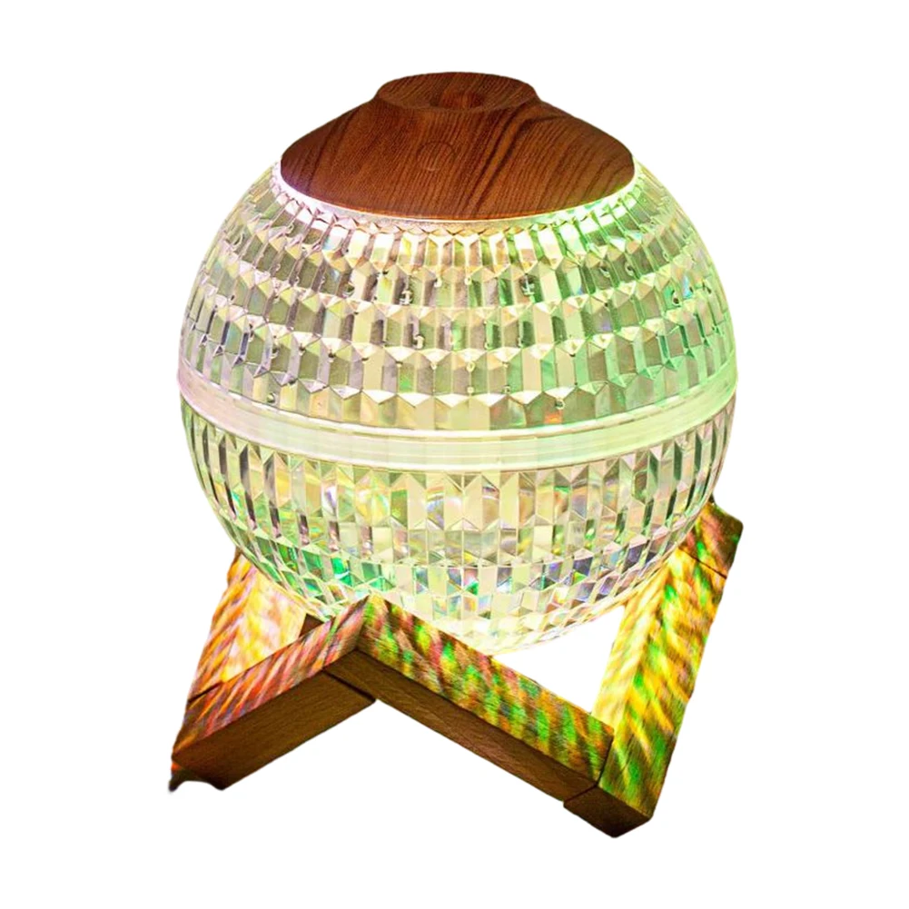 Кристална топка Преносим Овлажнител на въздуха 350 мл Резервоар за вода с цветно нощно осветление на Домакински овлажнител на въздуха за спалня/детска/офис3