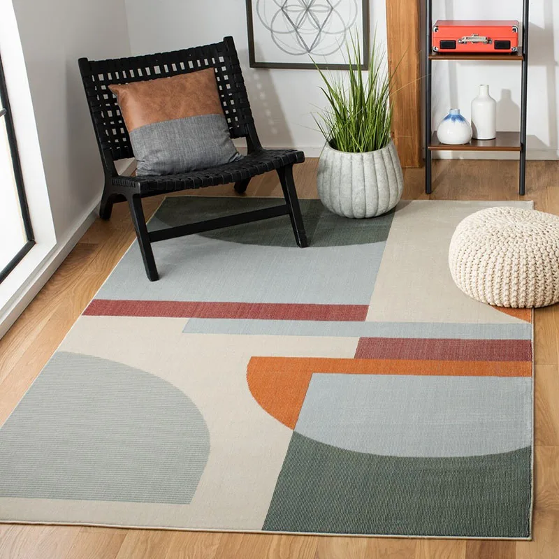 Италиански декоративни килими в ретро стил, за всекидневната, Модерен минималистичен малка странична масичка за спални Голям площад, мек килим, Лесен луксозна подложка за гардероб1