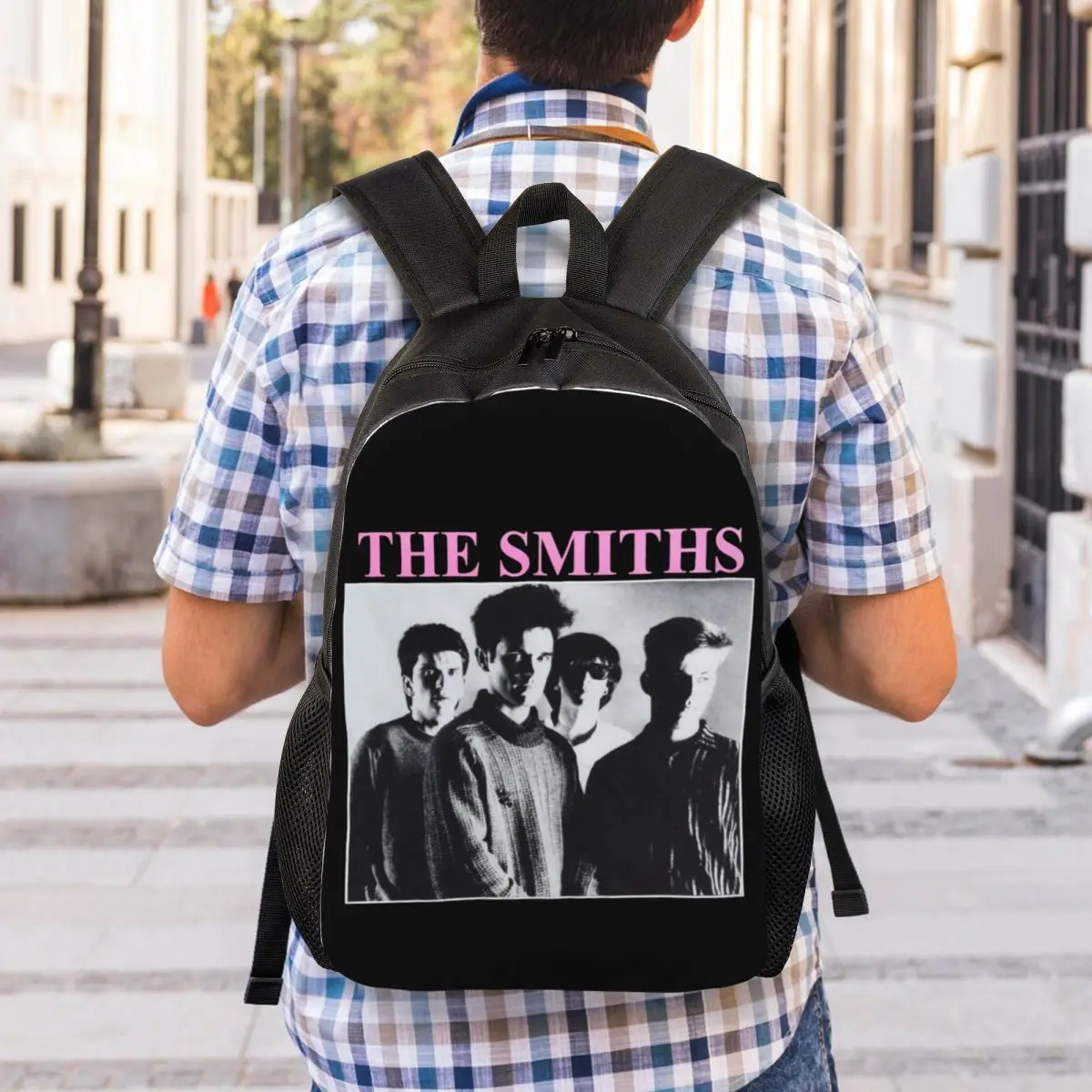 Раници The Smiths в стил алтернативен поп-рок, за момичета, момчета, ученически пътни чанти за колеж, Дамски мъжки чанта за лаптоп с диагонал 15 инча5