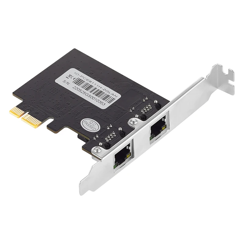 Мрежова карта PCI Express X1-2 Порт RJ-45 Gigabit Ethernet Адаптер, Lan 10/100/1000 Mbps Мрежов адаптер Realtek RTL8111H с Чип за настолни КОМПЮТРИ2