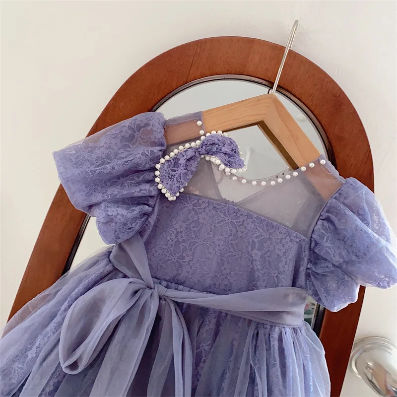 Лятна рокля за момичета от марля на окото принцеса 2023, Уважаеми ежедневното прости дрехи за момичета, рокли за момичета в цветенце2