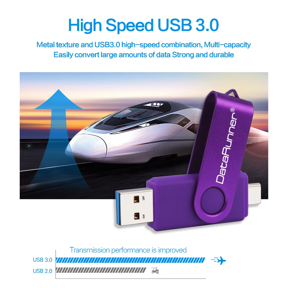 DataRunner Type C USB Флаш-памет 512 GB 256 GB USB устройство 3,0 128 GB 64 GB 32 GB Карта Memoria USB Type C Android/PC3