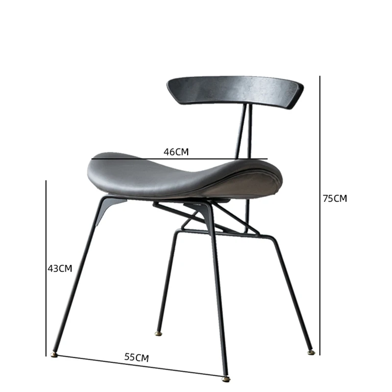Трапезария стол в Скандинавски ретро-индустриален стил, Проста Апартамент, Дом Дизайнерски стол от ковано желязо, Облегалка за Преговори, Стол за почивка5
