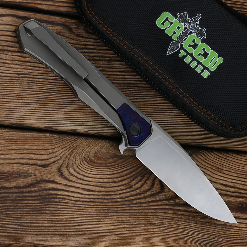 Green thorn Lochsa нож M390 острието TC4 титановая дръжка за къмпинг, практичен нож за плодове, EDC инструмент1