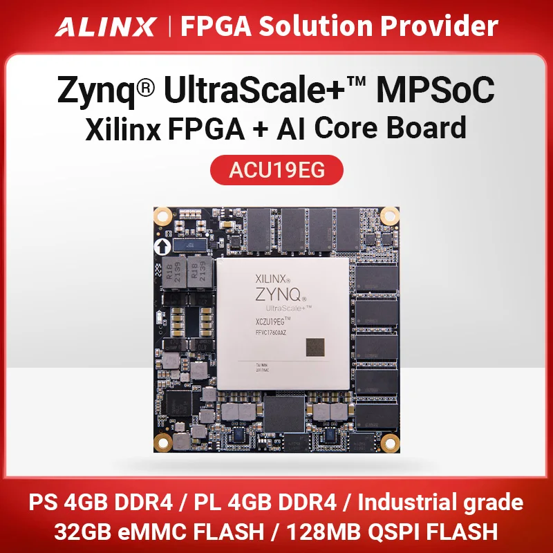ТАКСА Alinx Xilinx Zynq UltraScale + MPSoC ОСНОВНАТА ACU19EG XCZU19EG0