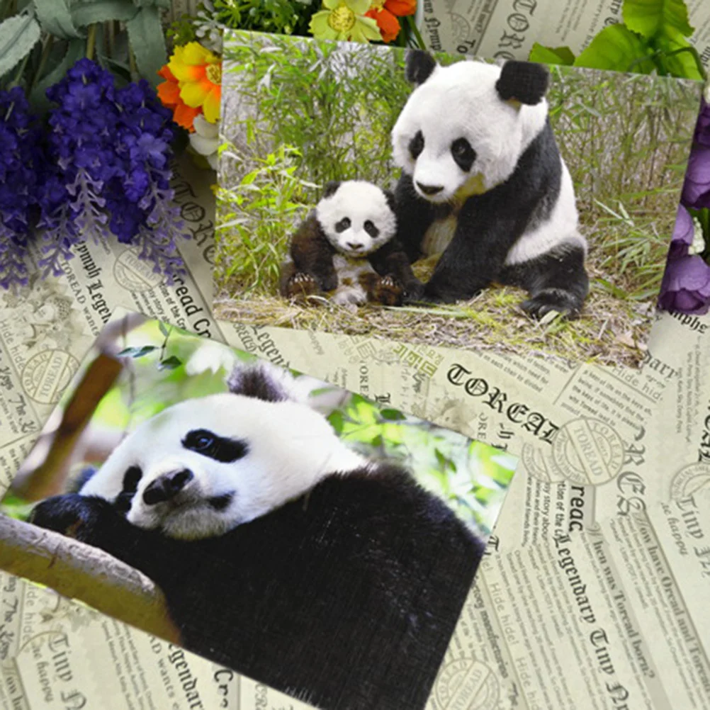 10 бр., Очарователен картички с пандите, серия от снимки на животни, пощенска Картичка за душата на Дете, подарък за Деня на Благодарността2