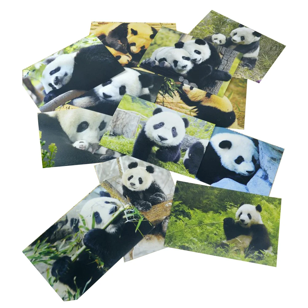 10 бр., Очарователен картички с пандите, серия от снимки на животни, пощенска Картичка за душата на Дете, подарък за Деня на Благодарността4