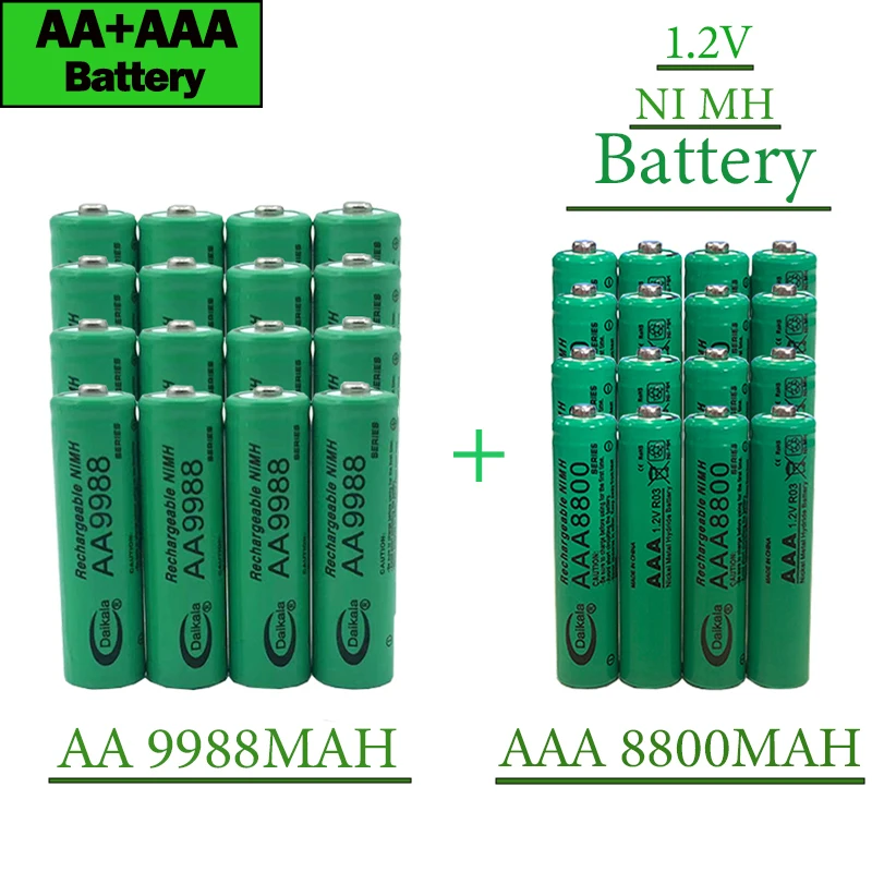 Безплатна доставка 2023 Нов Бестселър 1.2 V AA9988MAH + AAA8800MAH AA AAABattery NI MH Акумулаторна Батерия за Дистанционното Управление на Бръснач0