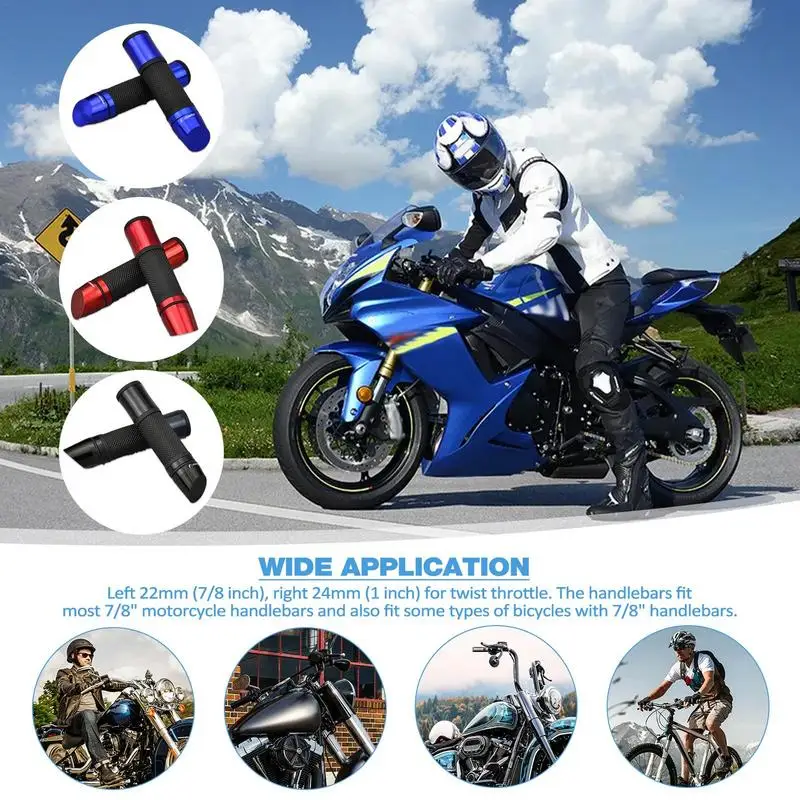 Мотоциклетни дръжки на кормилото, защита за управление, 2 бр., нескользящие мотоциклетни химикалки, Модни мотоциклетът дръжка3