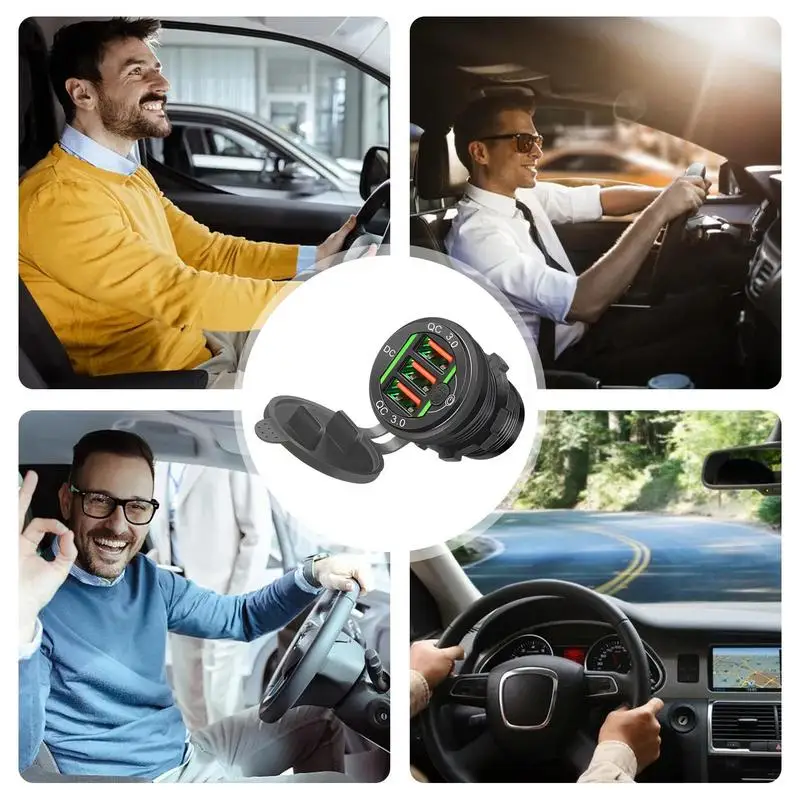 Автомобилен Адаптер за Запалка с 3 Порта USB-зарядно устройство QC3.0, Штекерный адаптер С ключ, автоаксесоари За жени/Мъже, Запушалка за Бързо зареждане на GPS4