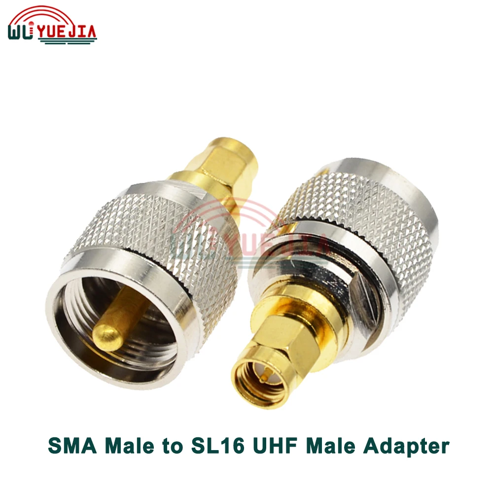 1бр PL259 SO239 SMA-SL16 UHF-Адаптер тип UHF с клъстер конектор SMA-мъжки RF-Коаксиален конектор 50 Ома Направо Златно покритие1