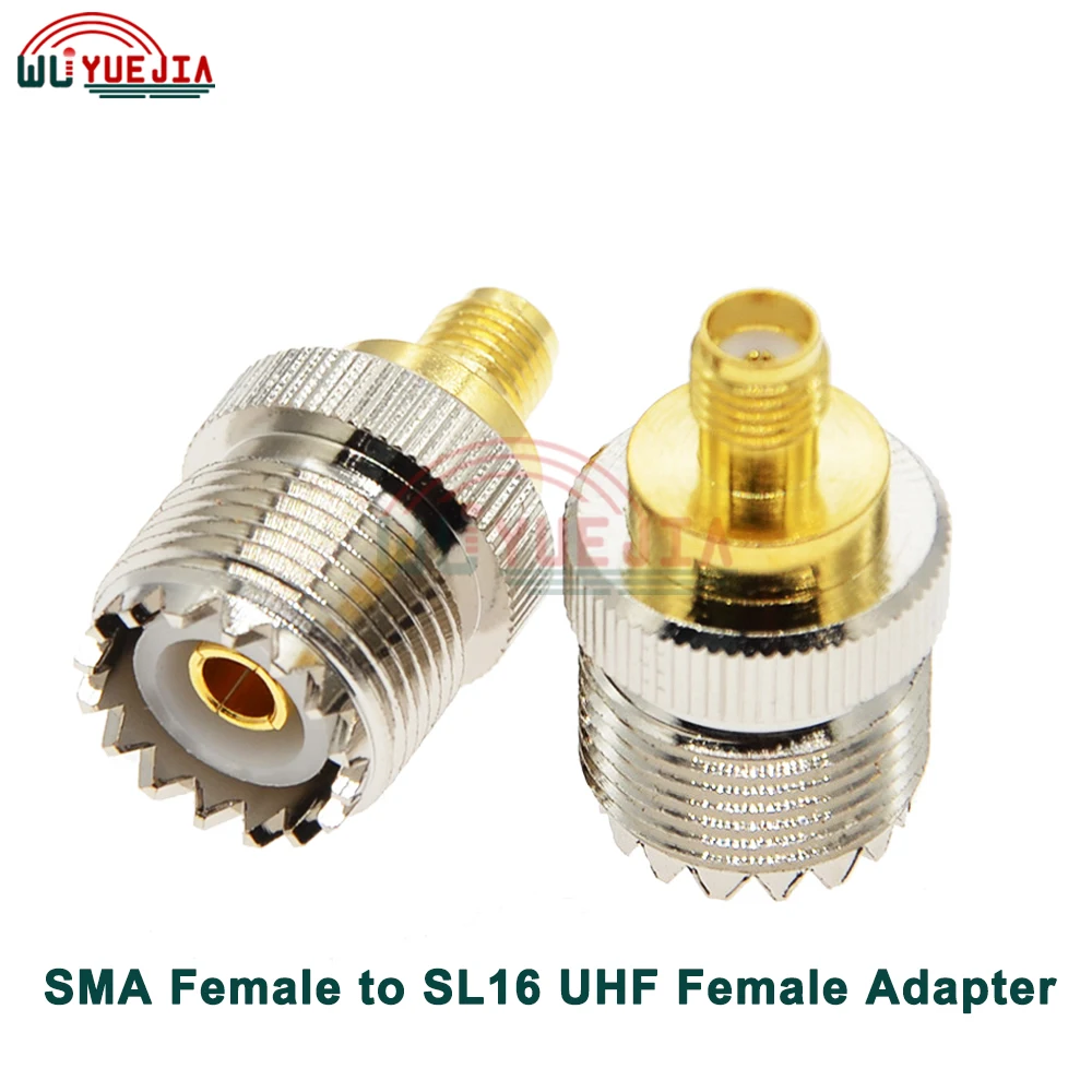 1бр PL259 SO239 SMA-SL16 UHF-Адаптер тип UHF с клъстер конектор SMA-мъжки RF-Коаксиален конектор 50 Ома Направо Златно покритие4