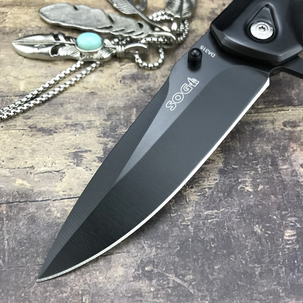 BG Stock SOG DA315 Тактически Ножове за оцеляване Флипер Джобен нож за Лов и Къмпинг Edc Самоотбрана Открит Стоманена Сгъваем нож3