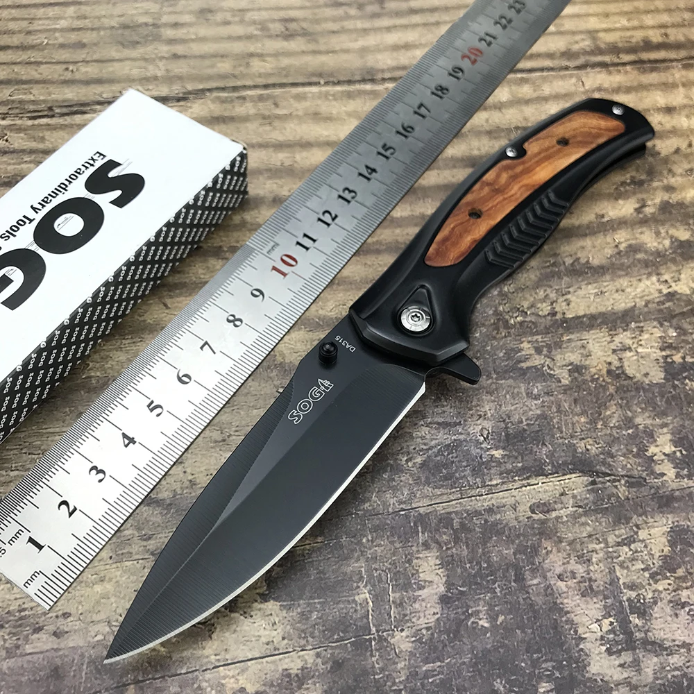 BG Stock SOG DA315 Тактически Ножове за оцеляване Флипер Джобен нож за Лов и Къмпинг Edc Самоотбрана Открит Стоманена Сгъваем нож5
